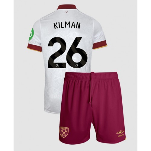 Fotballdrakt Barn West Ham United Max Kilman #26 Tredjedraktsett 2024-25 Kortermet (+ Korte bukser)